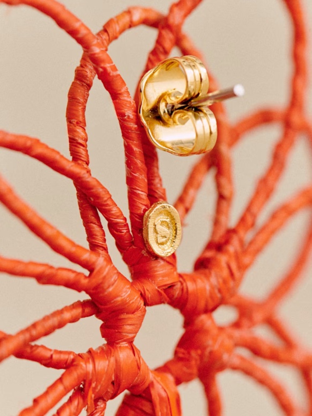 Sezane Cassandre Earrings Coral - Size TU - Picture 6 of 7
